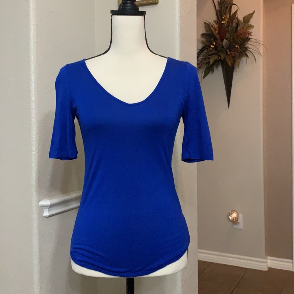 H&M royal blue short sleeve top Size S